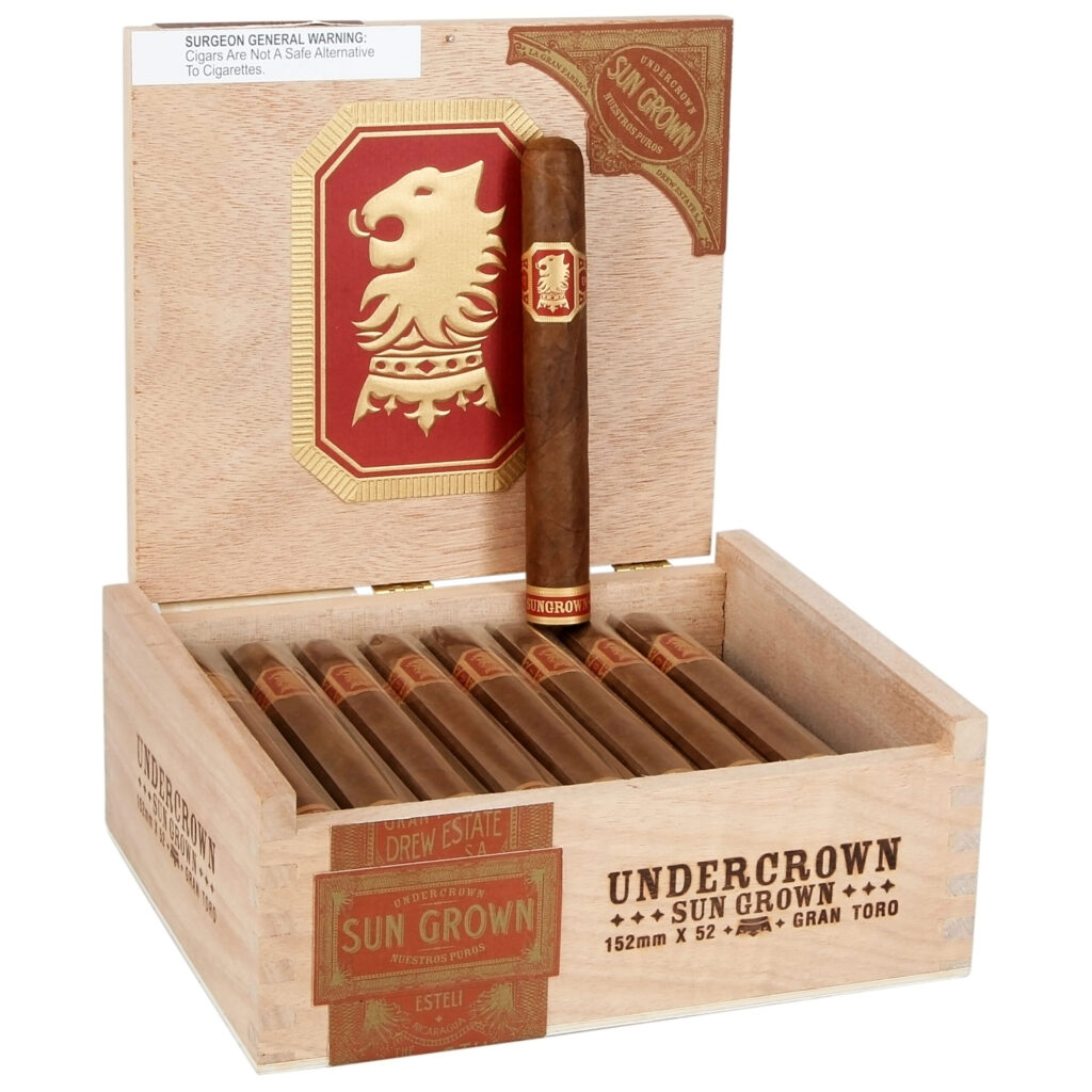Undercrown Sun Grown cigar in elegant wooden box.