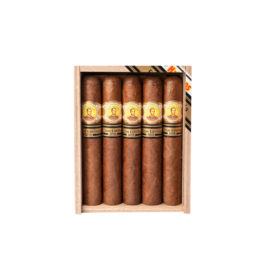 Bolivar cigars in limited edition 2018 packaging with elegant presentation.