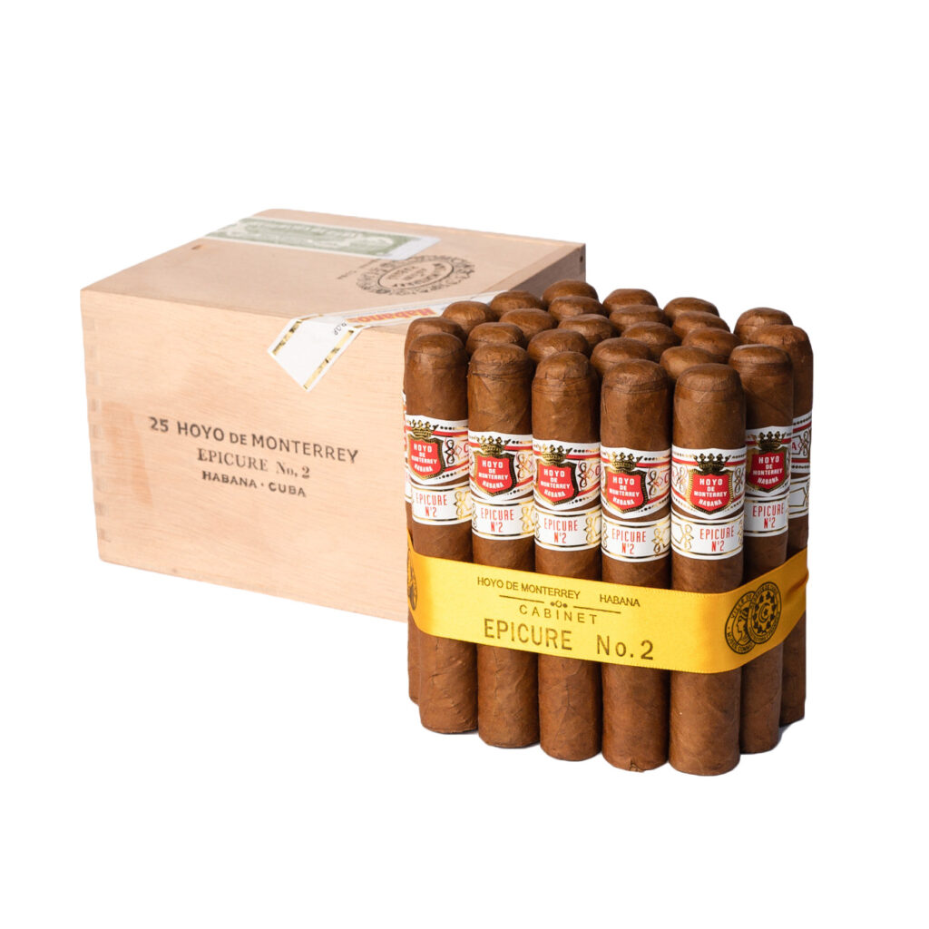 Hoyo de Monterrey Epicure No. 2 cigars with a sophisticated packaging.