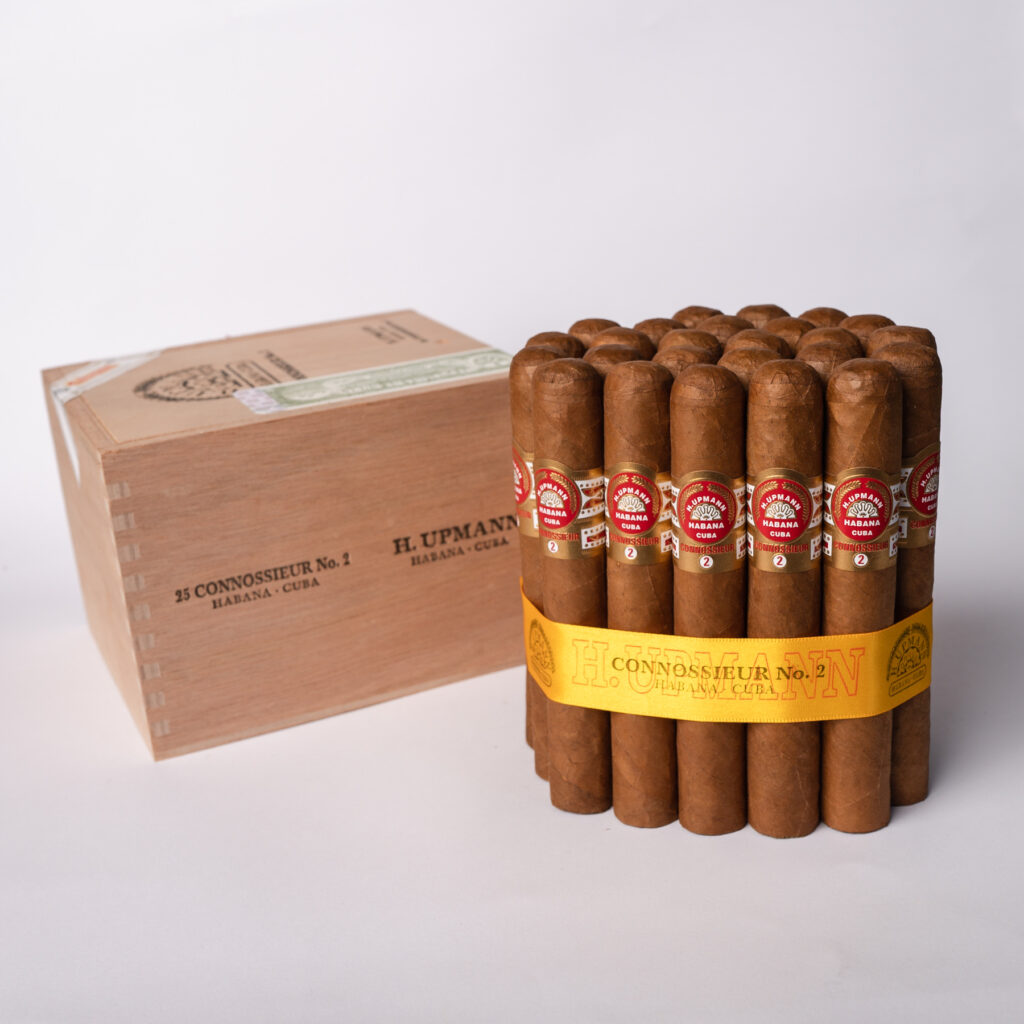 H. Upmann Connoisseur No. 1 cigars with elegant presentation and box packaging.