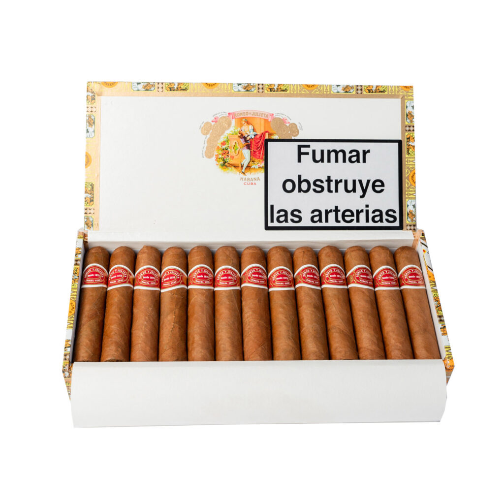 Romeo y Julieta Cuban cigars, elegant presentation.