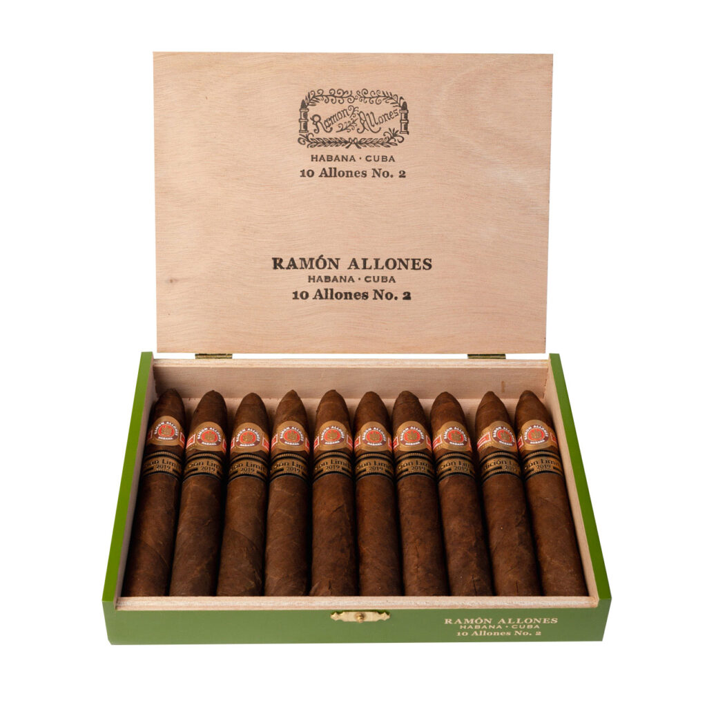 Ramón Allones Cuban cigars, premium No. 2 edition in elegant box.