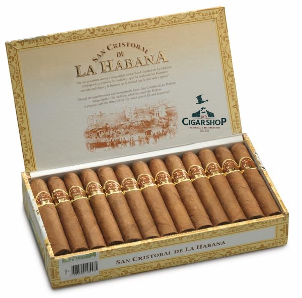 San Cristobal de la Habana cigars in an elegant, classic box presentation.