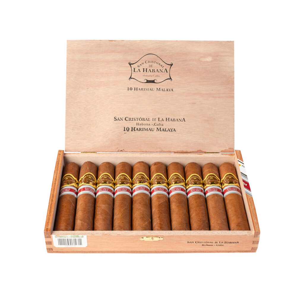 San Cristóbal de La Habana cigars in elegant wooden box.
