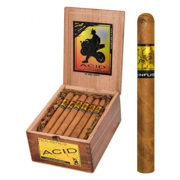 Acid Cold Infusion cigars by Drew Estate in a wooden box.