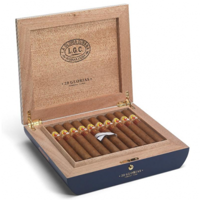 La Gloria Cubana L.G.C cigars in an elegant wooden box.