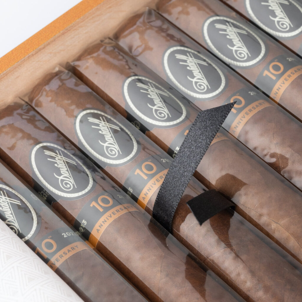Davidoff cigars, 10th Anniversary edition in elegant packaging.