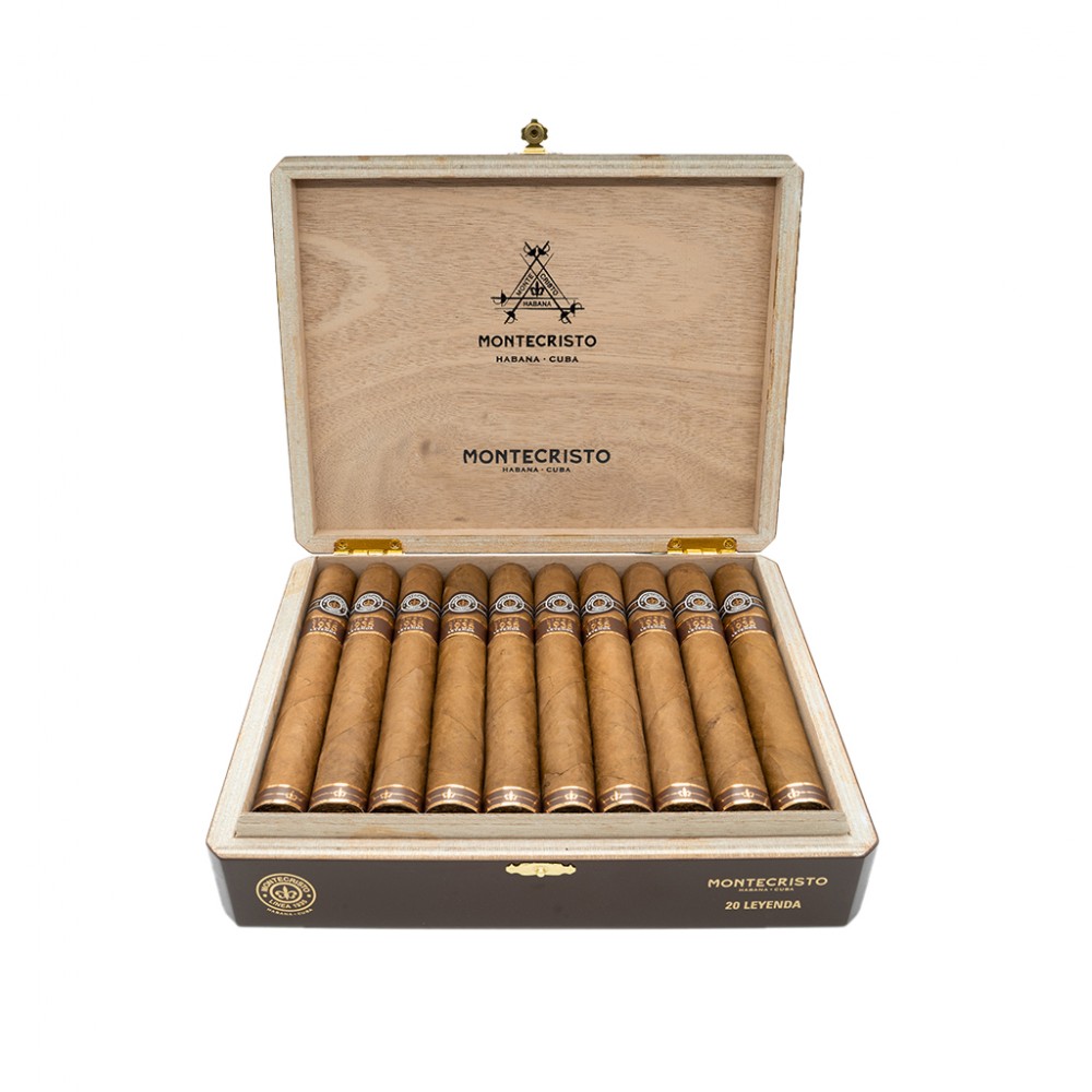 Montecristo box of premium Cuban cigars with elegant presentation.